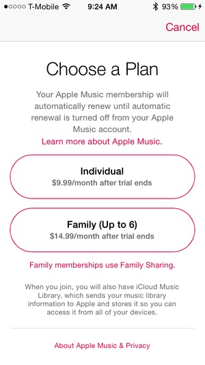 Apple Music Family Plan