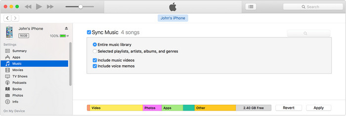 Sync apple music to iPhone, iPad, iPod